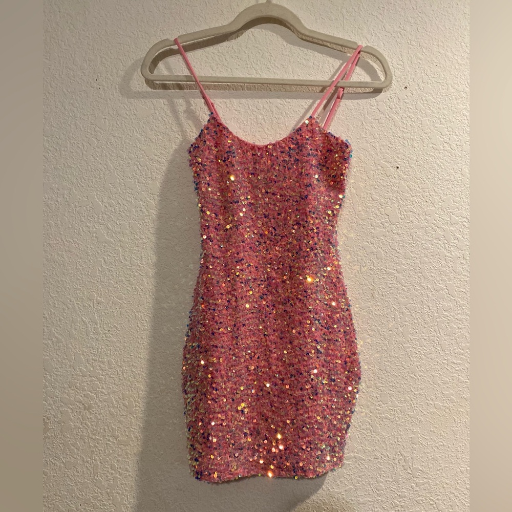Lucy in the Sky Pink Sequin Dress